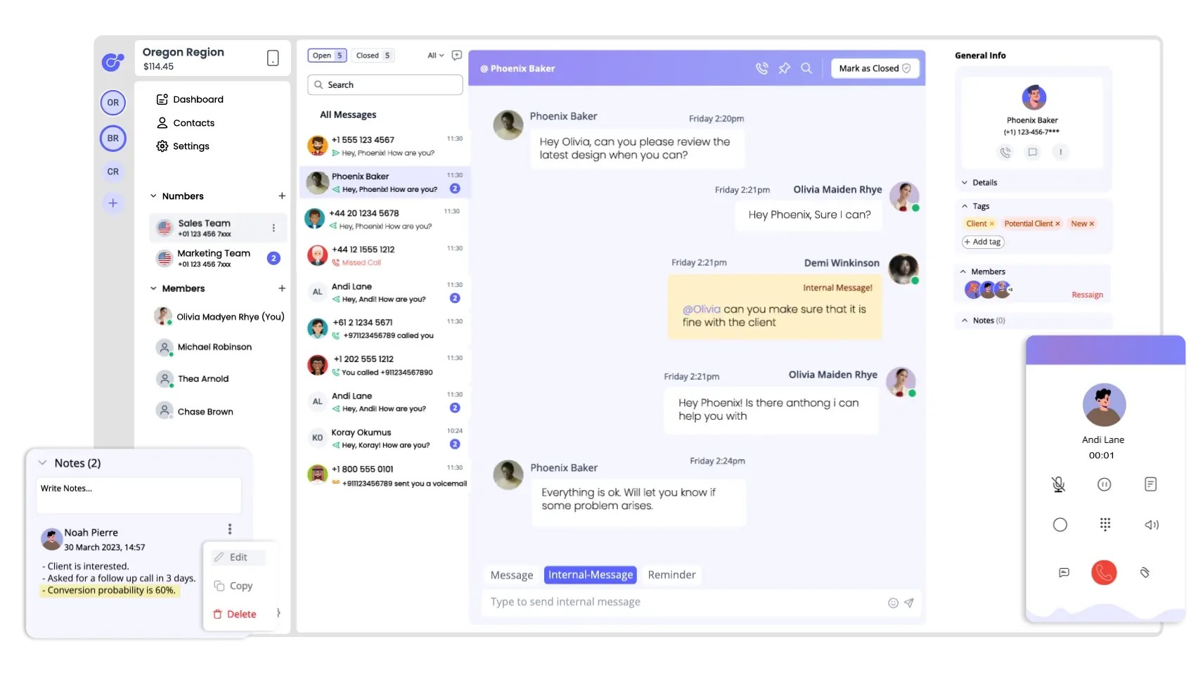 Calilio Dashboard