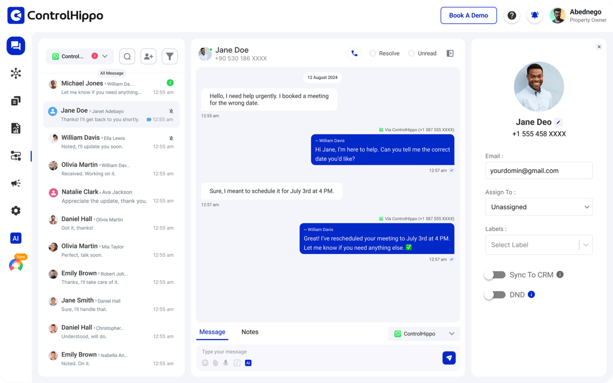 Controlhippo Dashboard