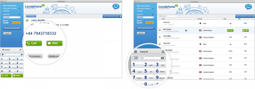 Localphone Dashboard
