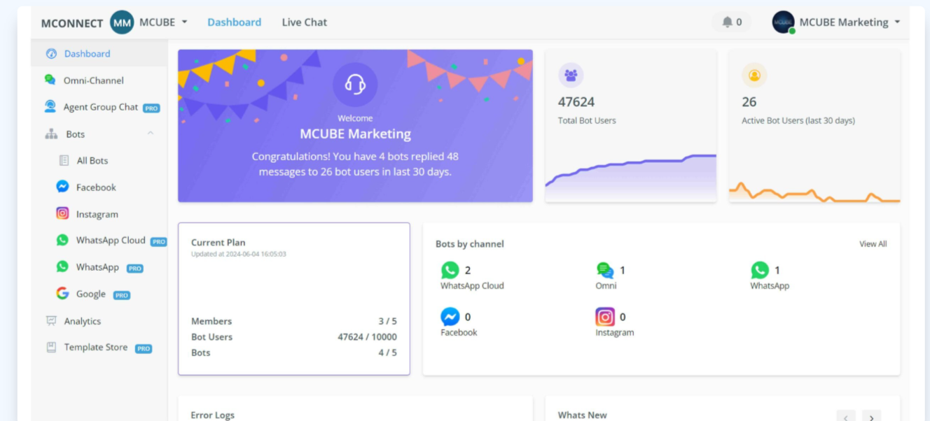 MCube Dashboard