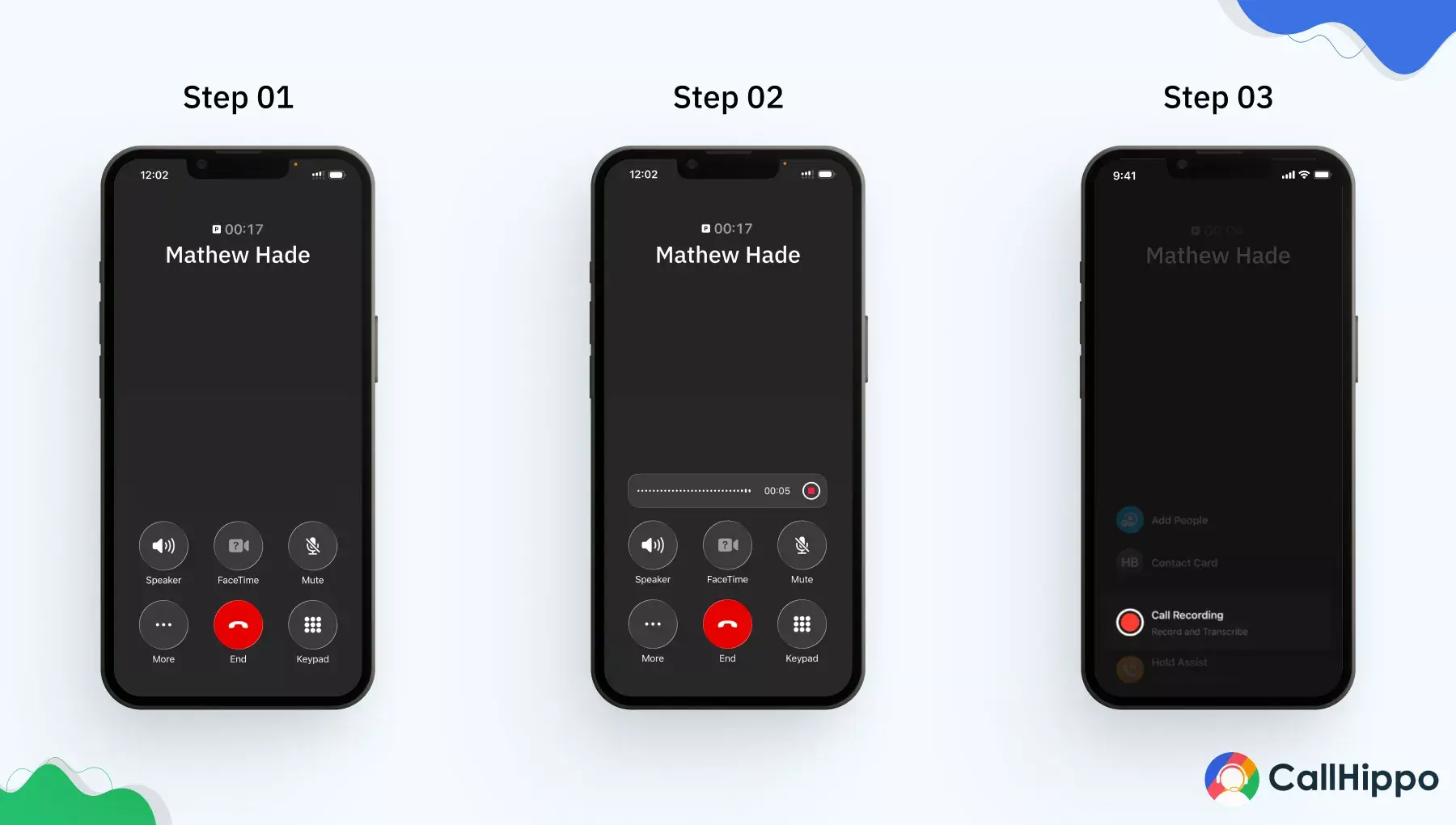 Steps to record call in iphone