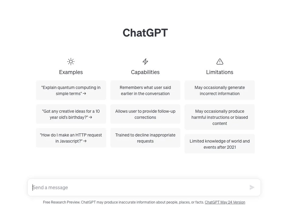 chatgpt dashboard