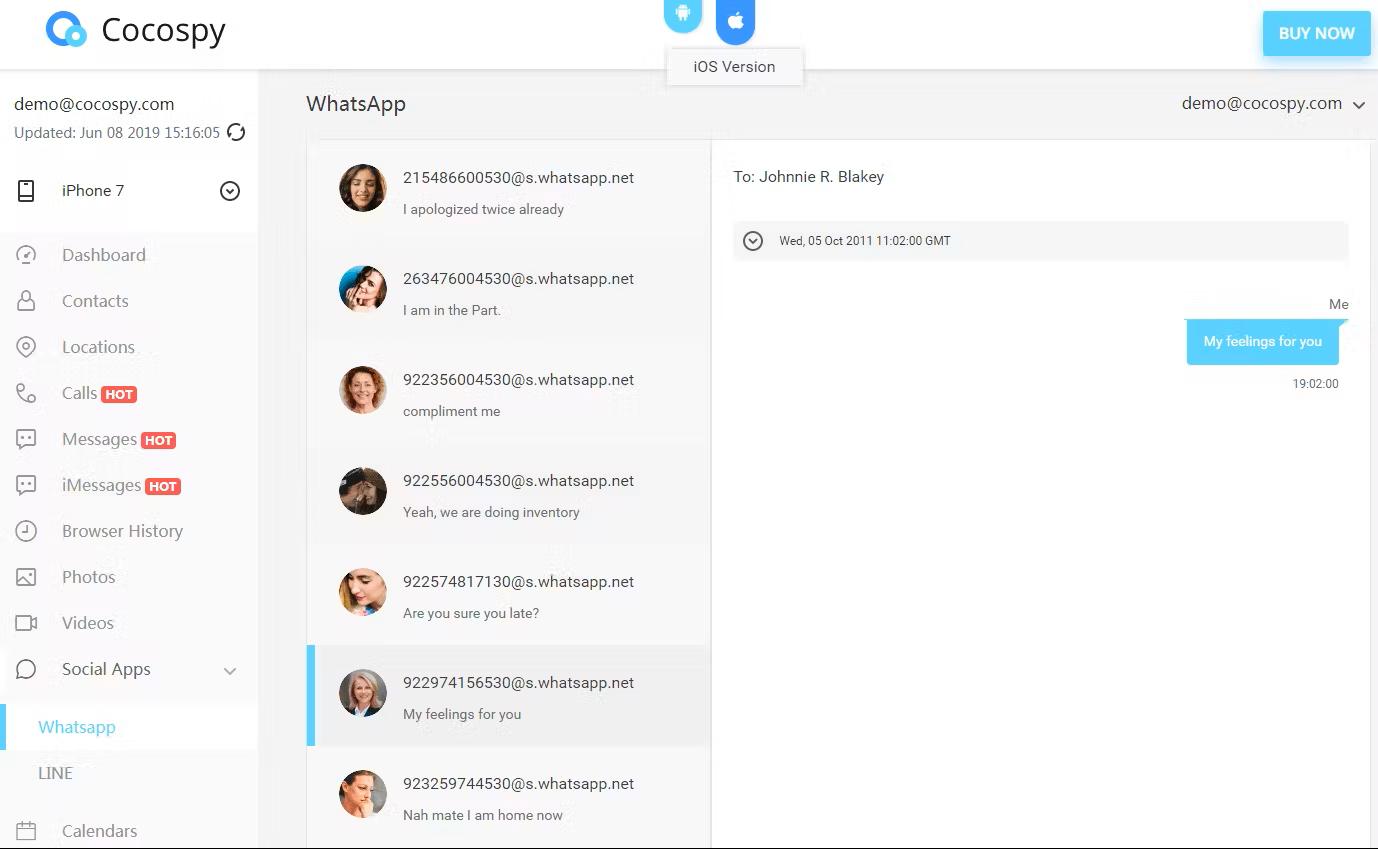 Cocospy Dashboard