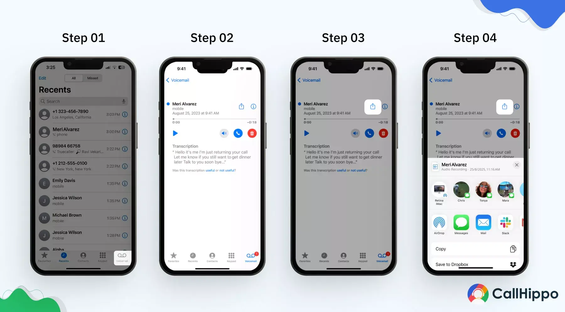 Steps to forward voicemail in Iphone