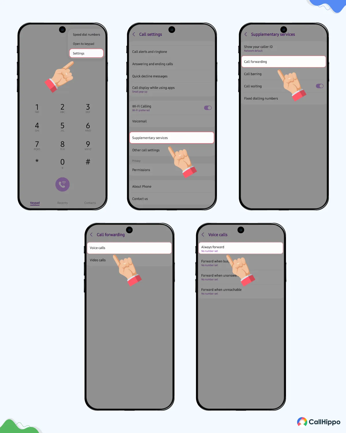 Desactivar el desvío de llamadas en Samsung