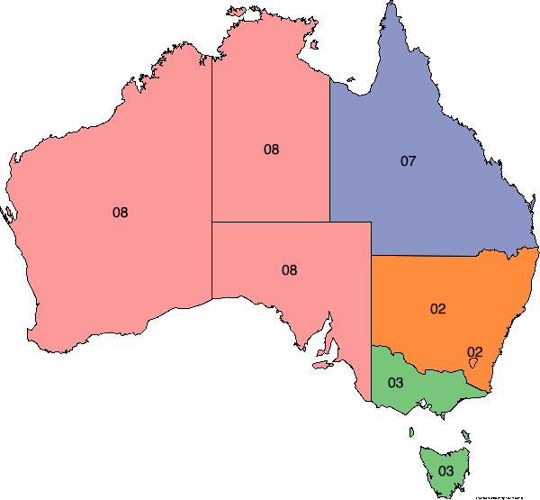 Australia area phone codes