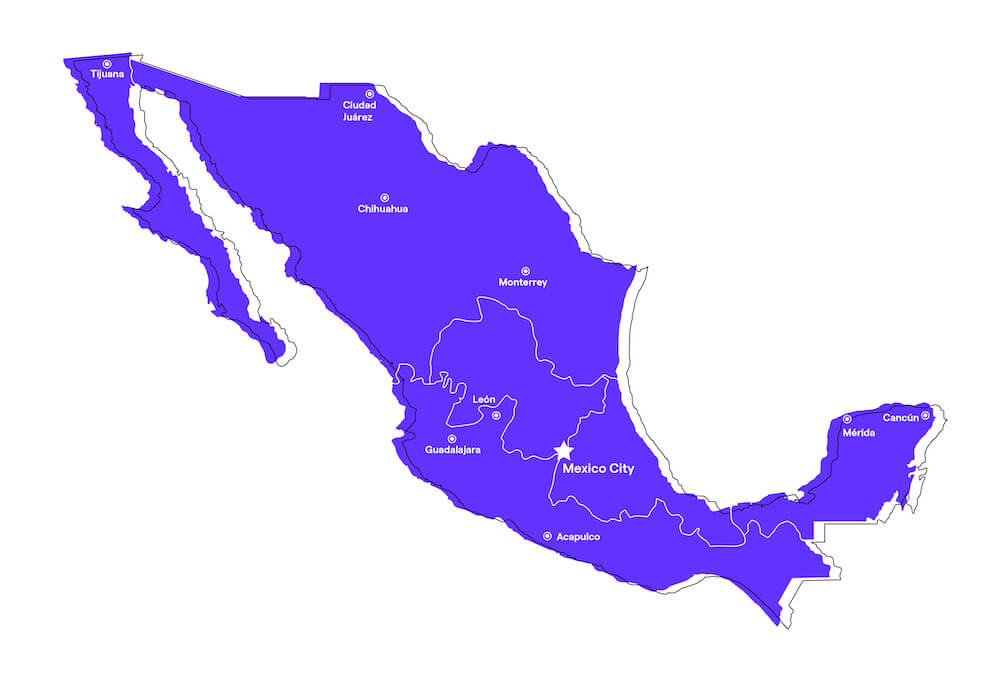 Mexico Local Area Calling Codes