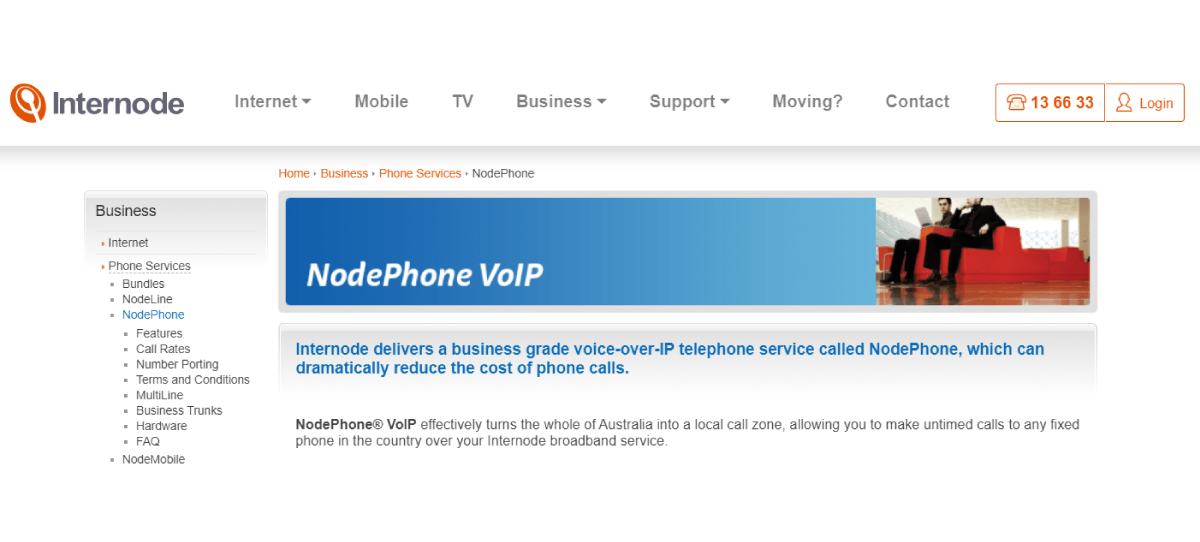 Internode virtual phone system in Australia