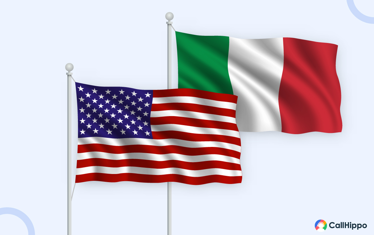 To call Italy from the US