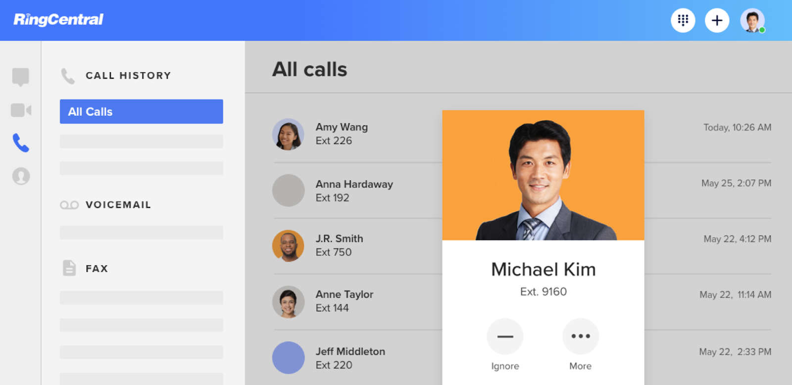 RingCentral's Internet Phone Service