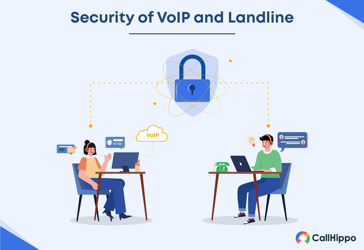 Security of VoIP and Landline