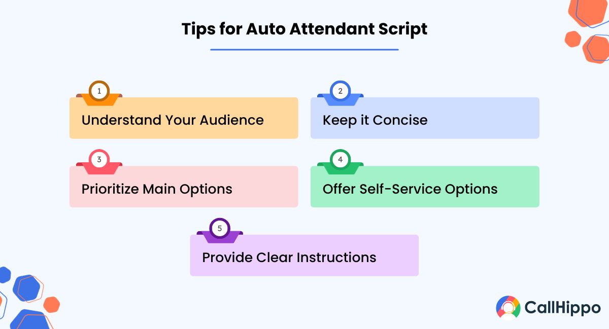 Tips for Auto Attendant Script