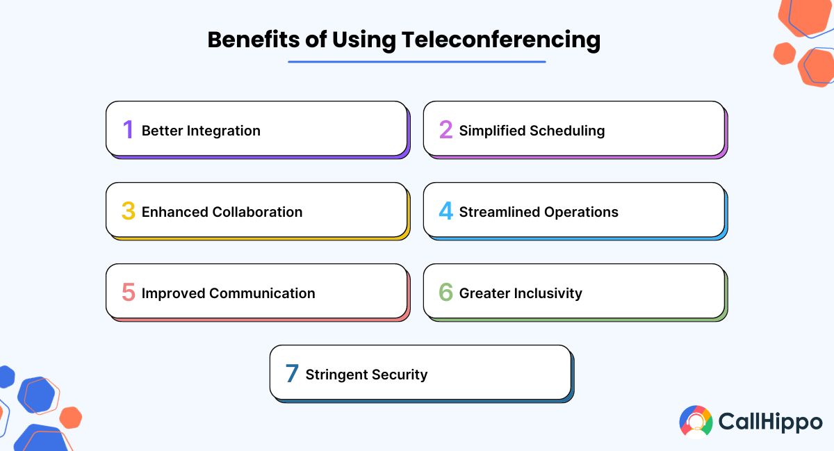 Benefits of using a teleconferencing