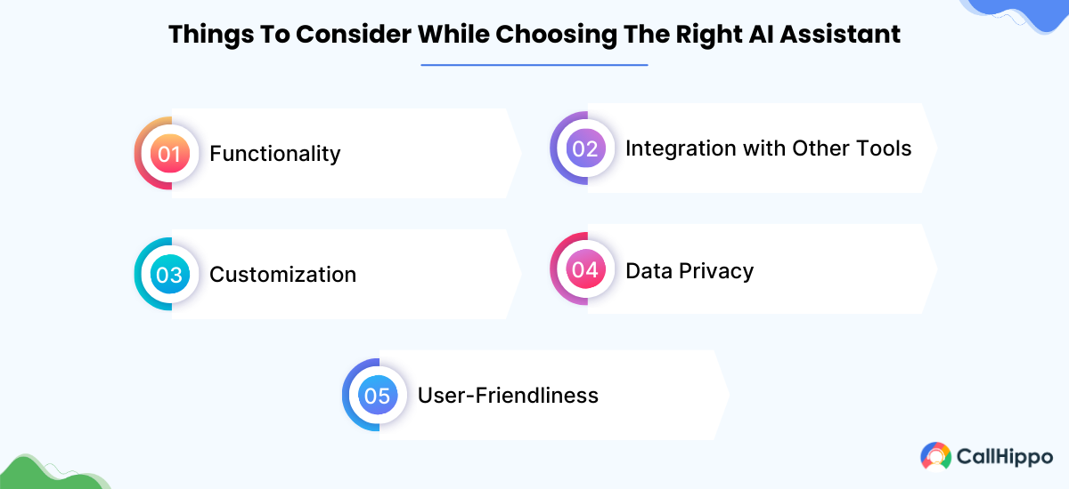 Things to consider while choosing the right ai assistant