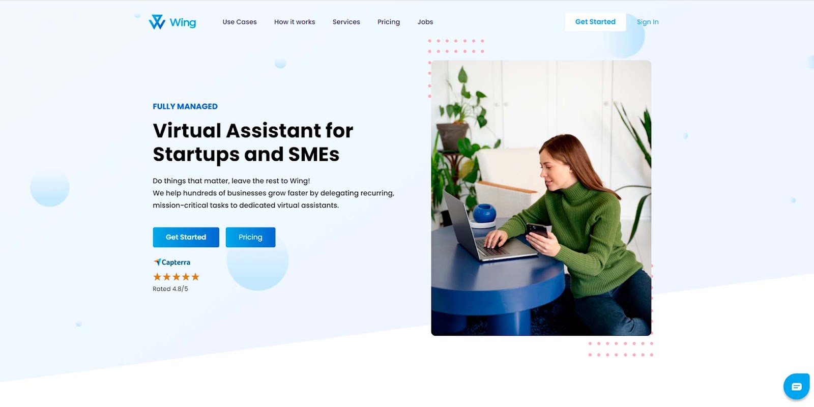 Wing assistant homepage