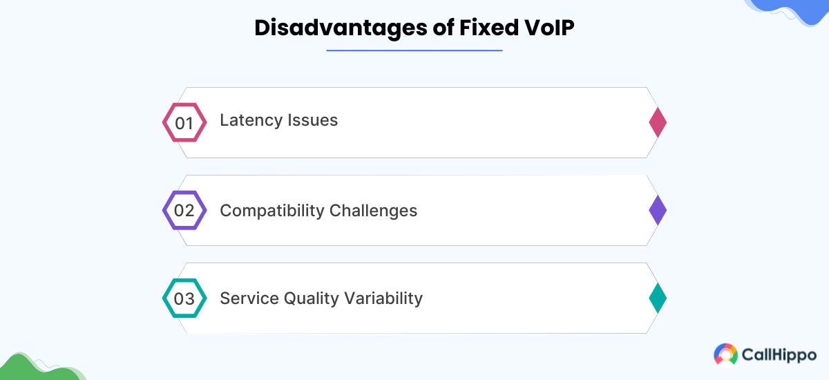 Disadvantages of Fixed VoIP