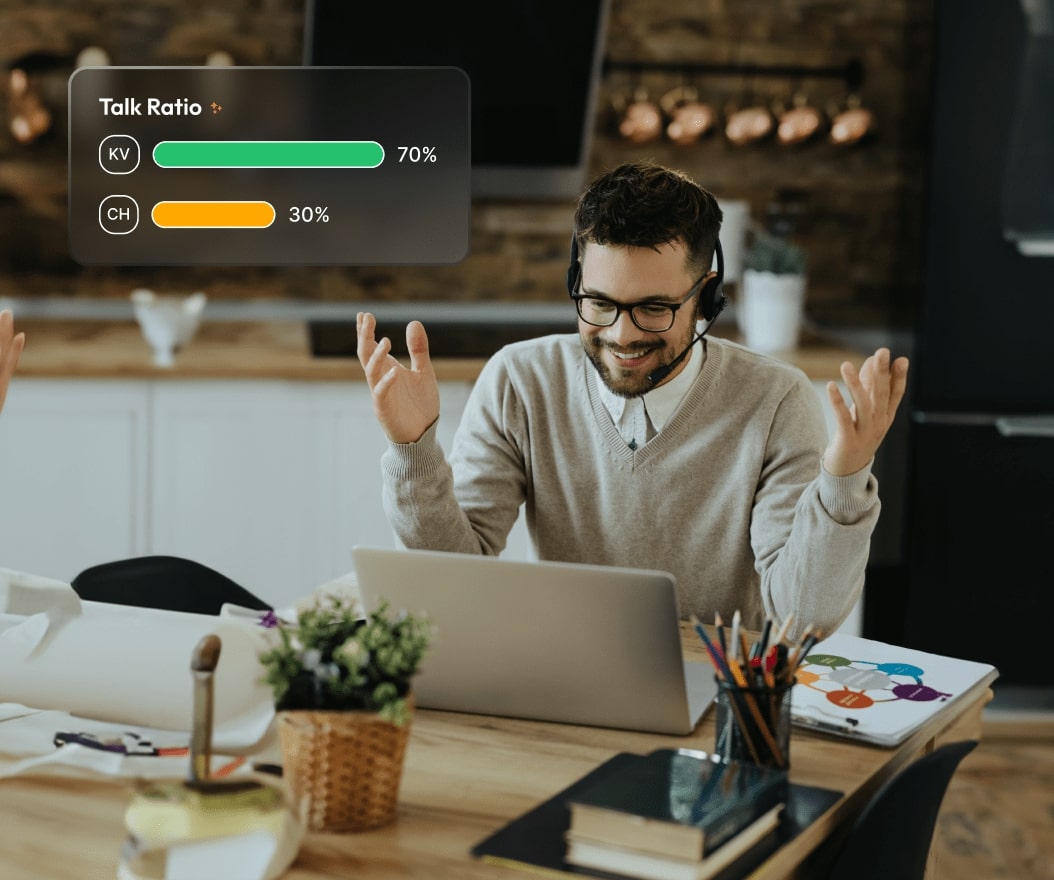 Talk to listen ratio for customer insights