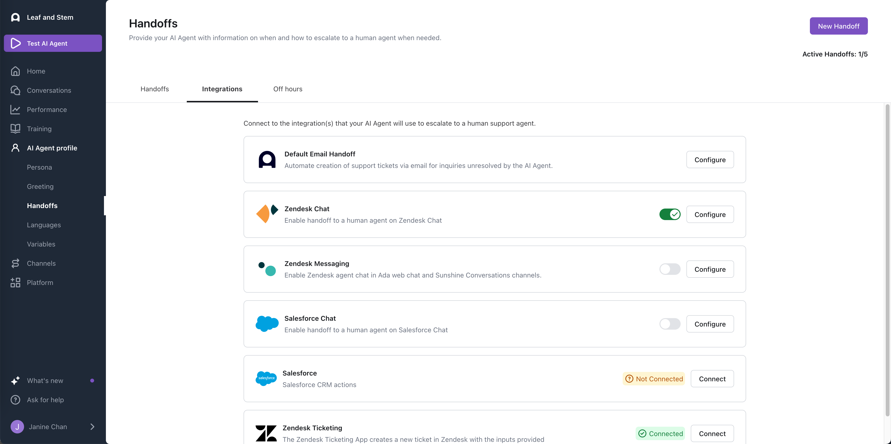 Ada dashboard