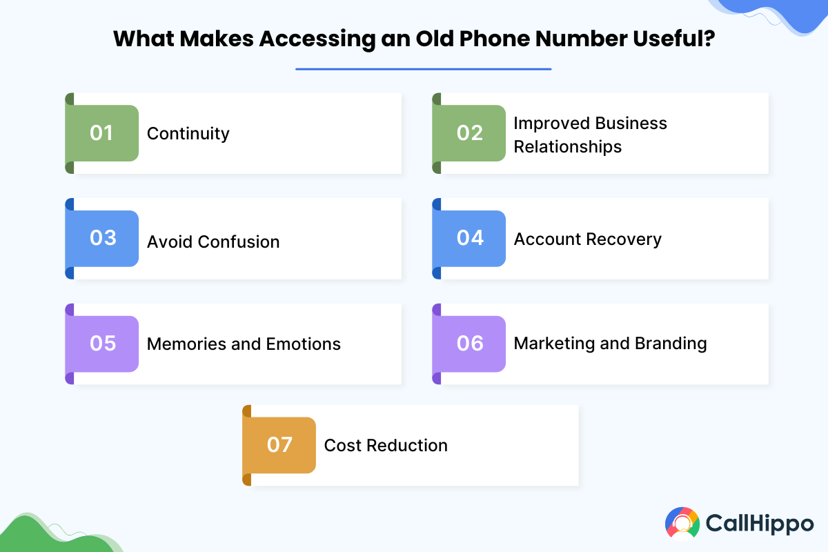 Benefits of accessing an old phone number