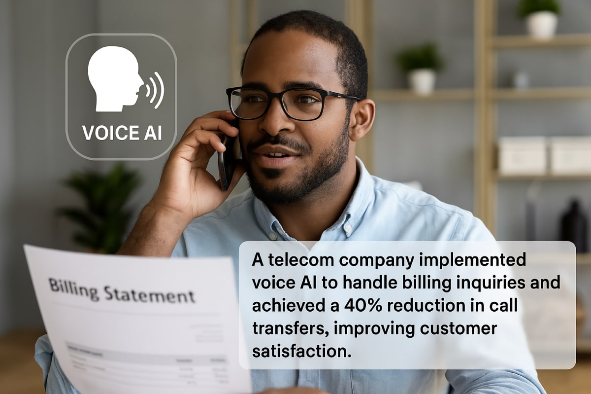 ai voice agent in telecom company stats