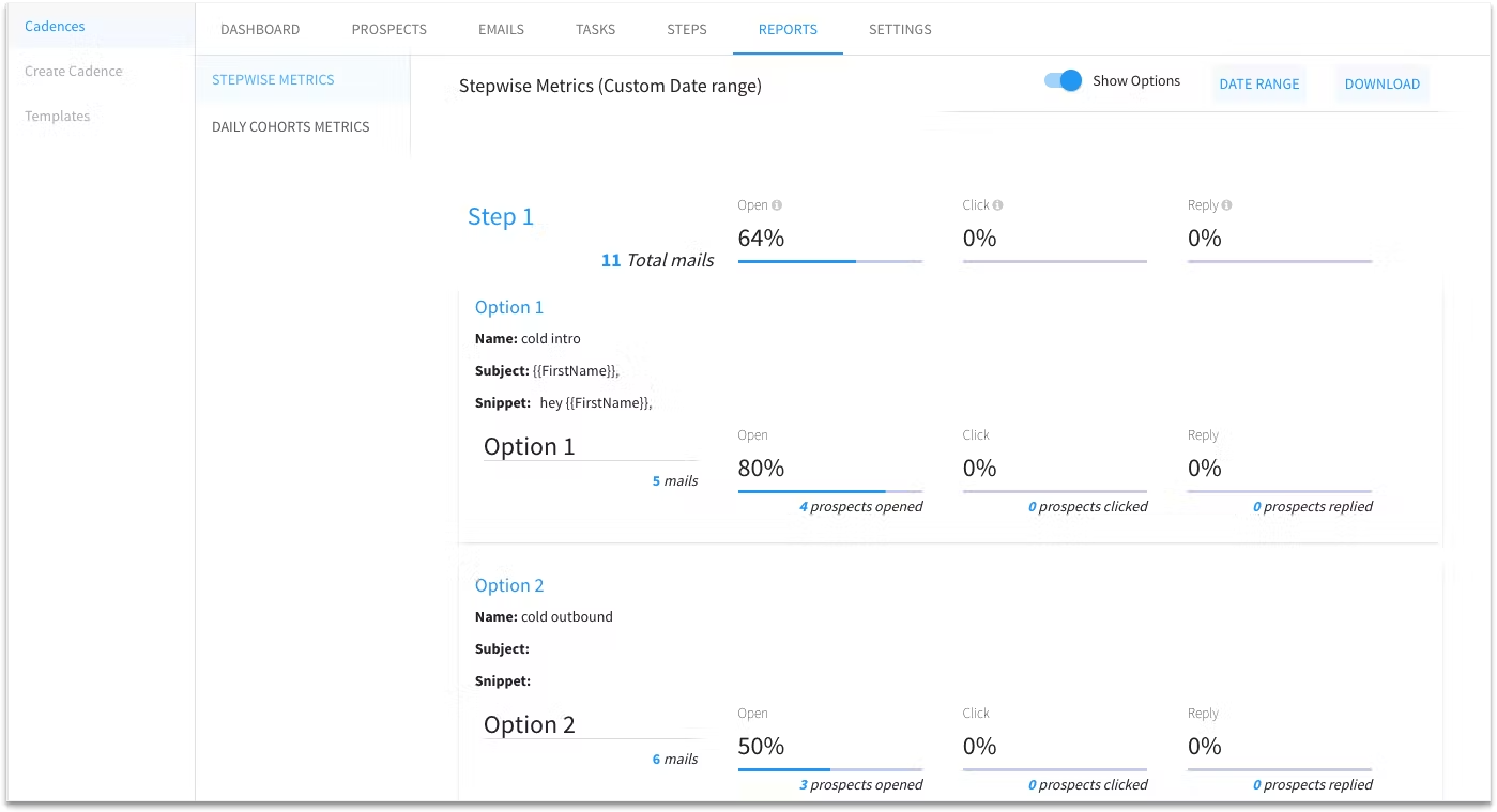 klenty dashboard