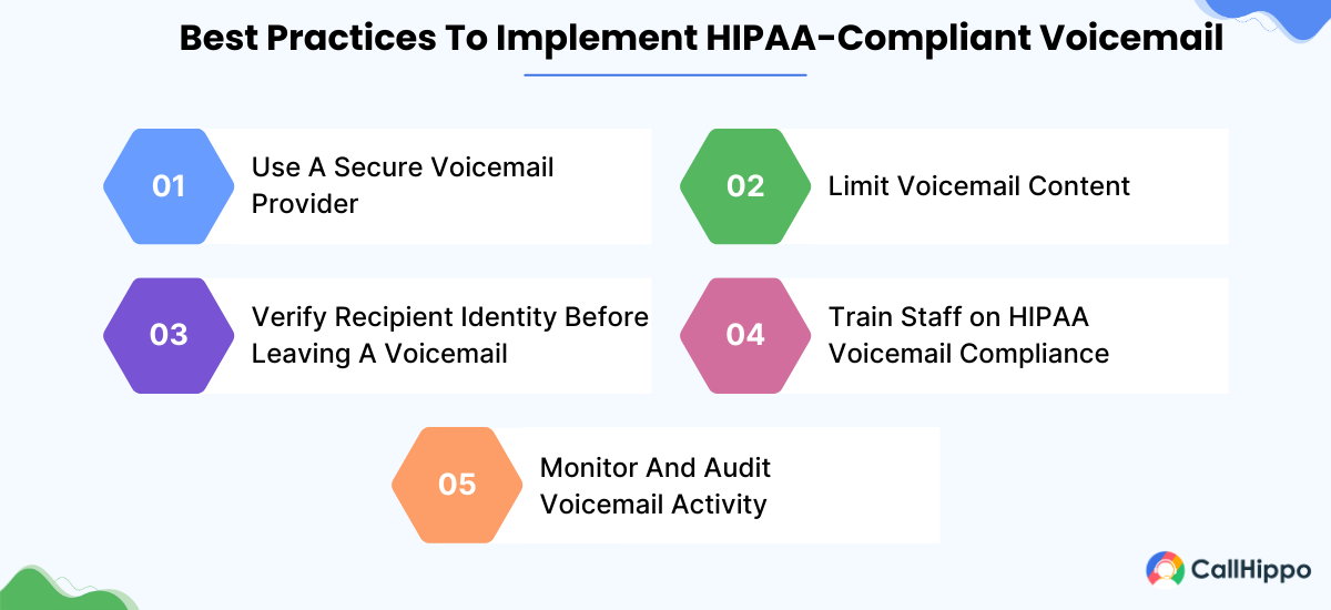 Best Practices To Implement HIPAA-Compliant Voicemail