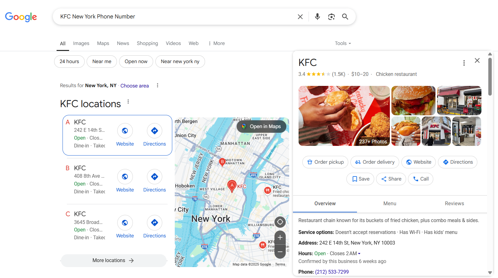 KFC Phone Number