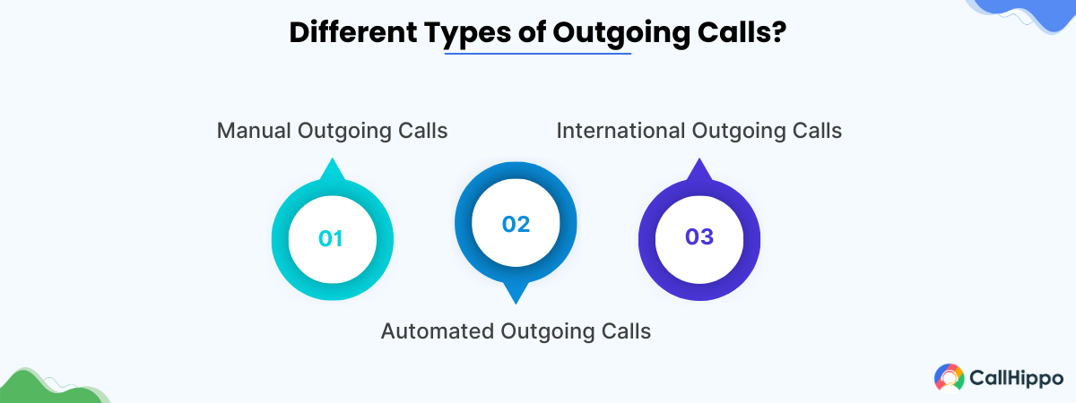 Types of outgoing calls