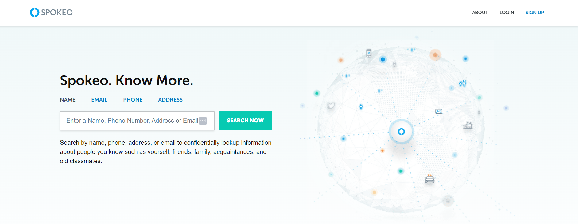 Dashboard image of Spokeo