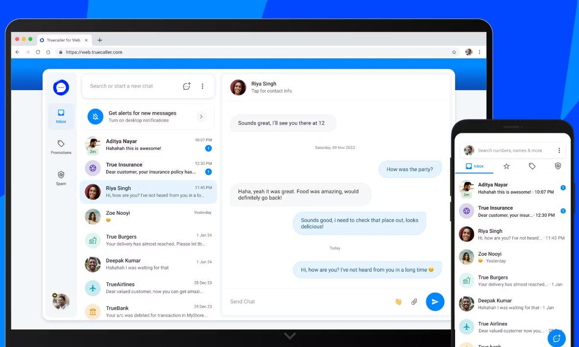 Dashboard image of Truecaller