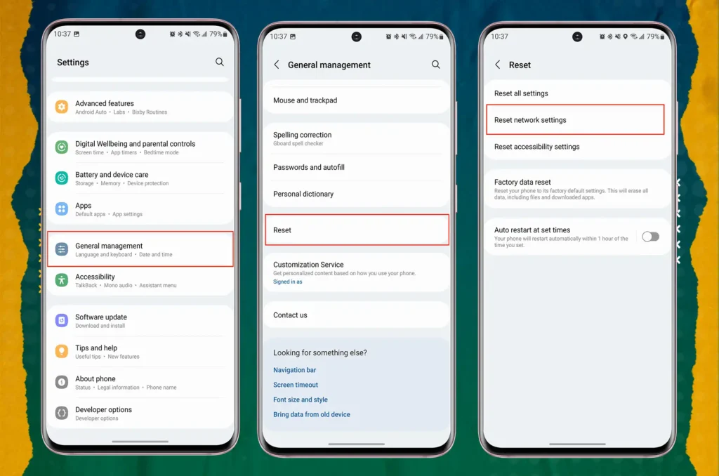 Reset the Network Settings on Android