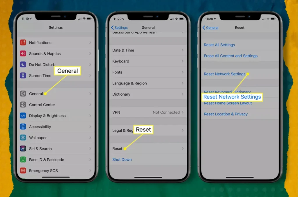 Reset the Network Settings on iPhone