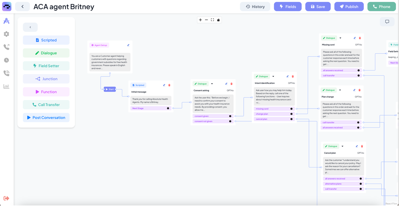 Leaping ai dashboard