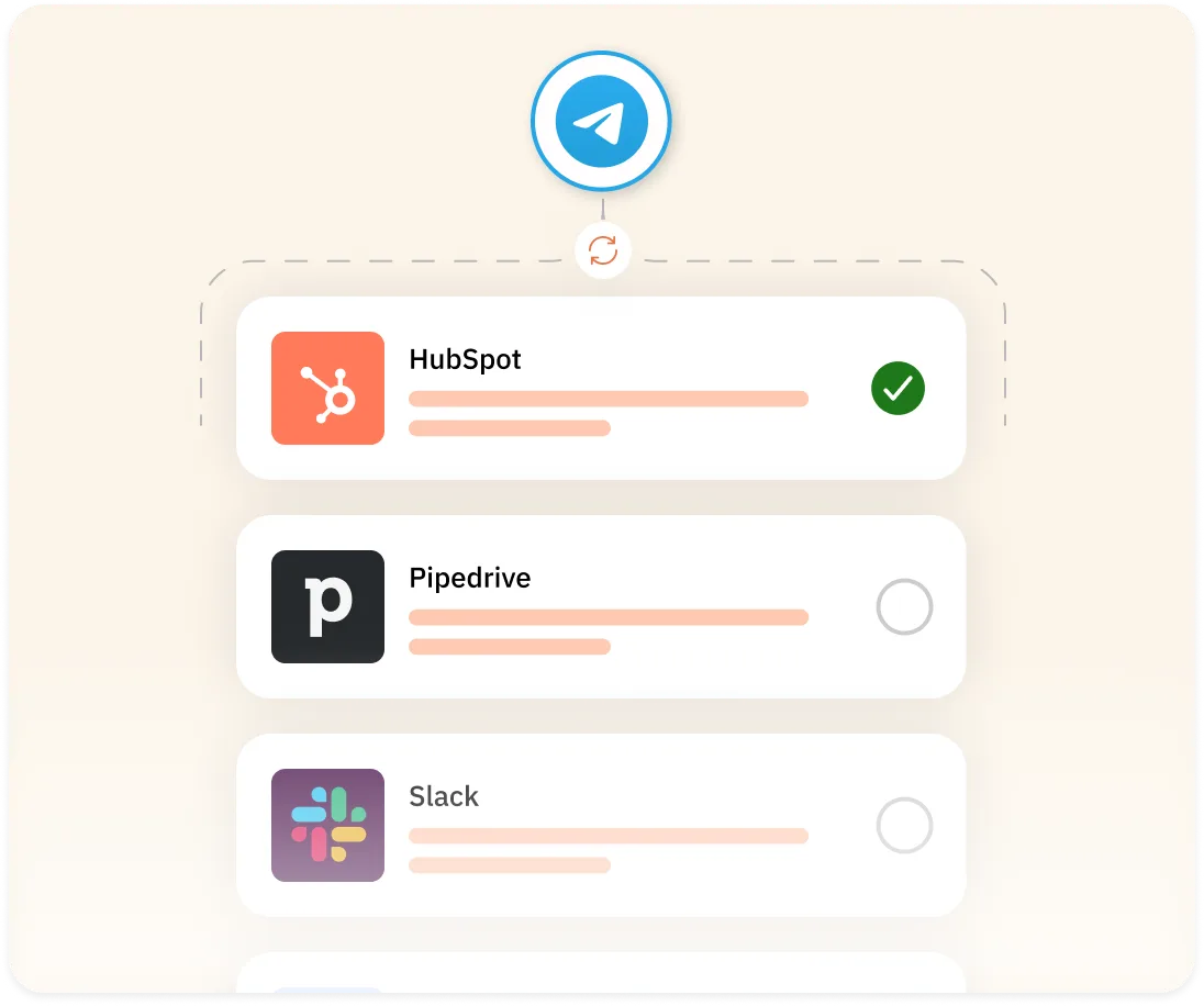 Sync Telegram With CRM, Helpdesk, and More