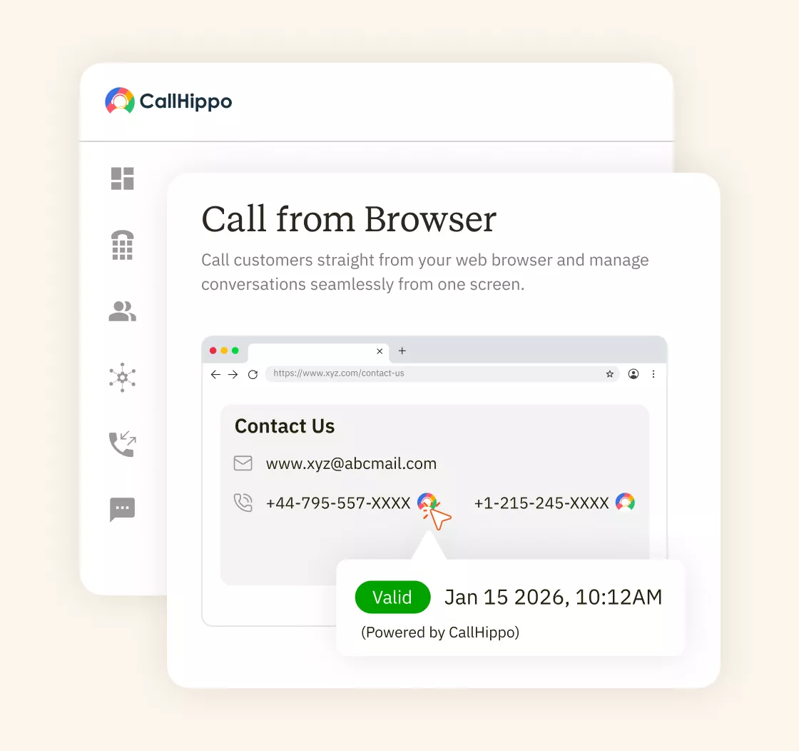 call from browser