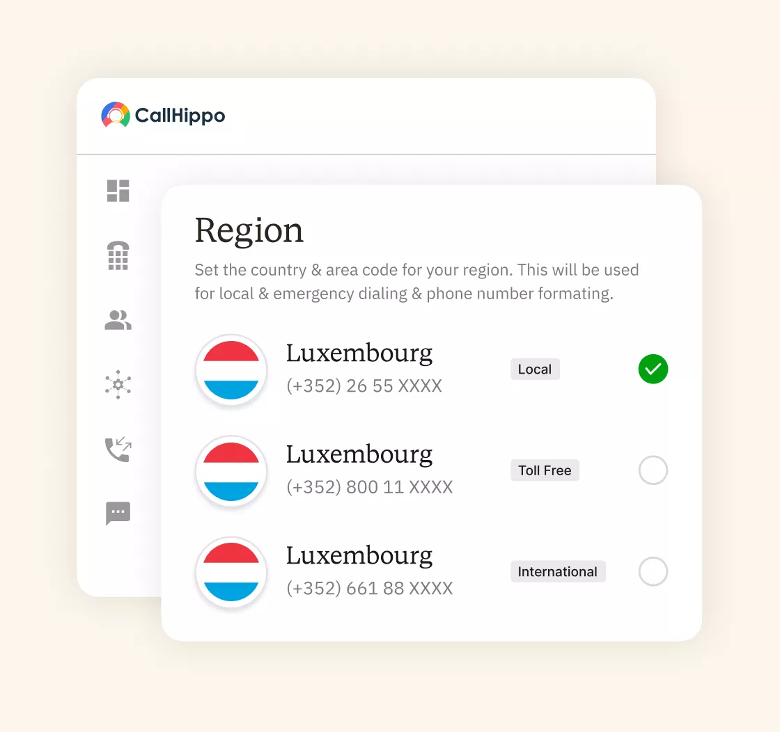 Get a Luxembourg Virtual Phone Number Region